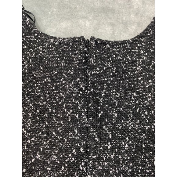 Hailey 23 Womens Medium Black Sparkle A-Line Dress Short Sleeve Zippered Back - Picture 7 of 9